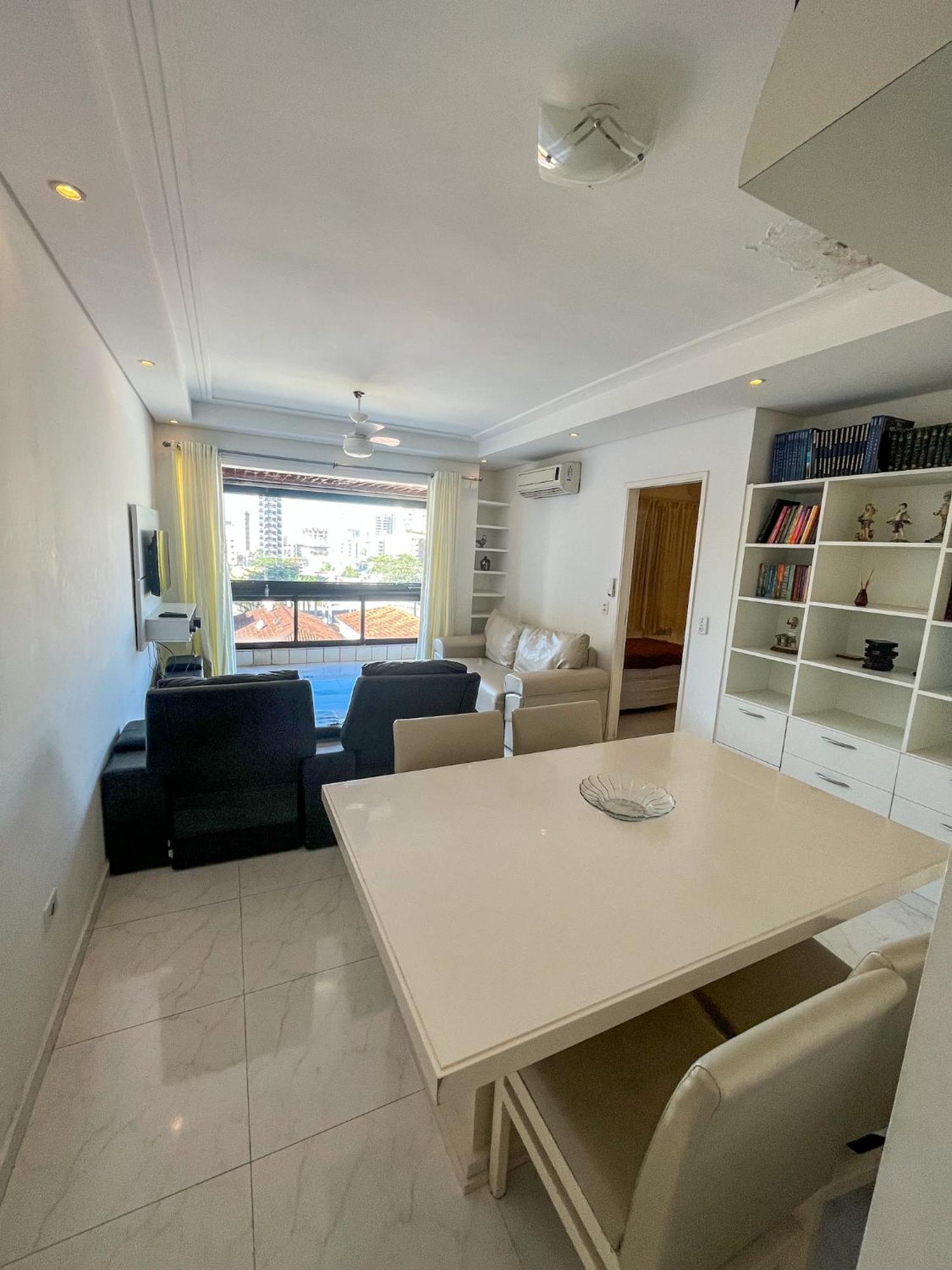 Apartamento com Varanda e Suíte Enseada Guarujá Esterno foto